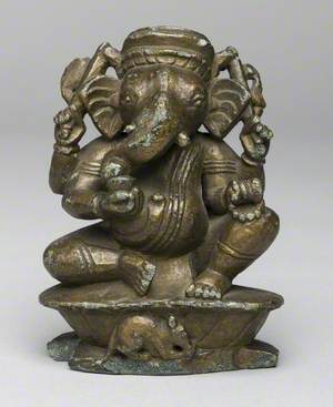 Lord Ganesha on Small Base with Mouse