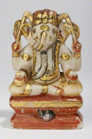 Lord Ganesha on Red Base