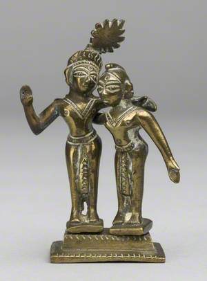 Krishna and Radha in Dancing Pose