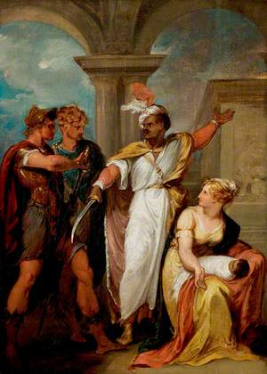 'Titus Andronicus', Act IV, Scene 2, Aaron the Moor, Demetrius and a Nurse and Child