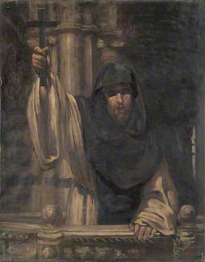 Monk Holding a Cross