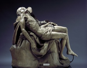 Figure of Christ from Michelangelo's 'Pieta'