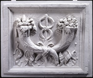 Relief Panel with Two Cornucopias and the Caduceus of Mercury