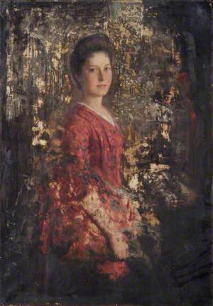 Portrait of a Lady in a Red Dress