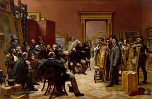 The Council of the Royal Academy Selecting Pictures for the Exhibition, 1875