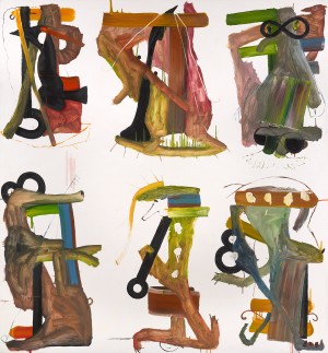 Untitled (six on brown)