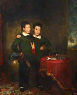 Chang and Eng, the Siamese Twins, in 1830