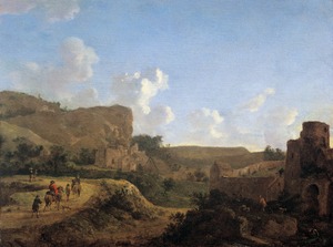Landscape with Travellers on a Country Lane