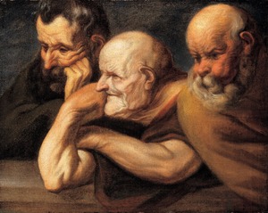 Study of the Heads of Three Old Men