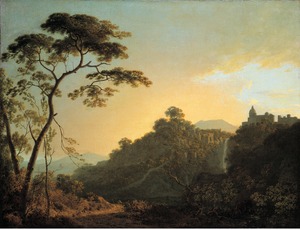 Idealised View of Castel Gandolfo with Lake Albano