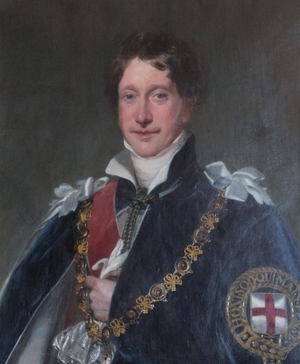 Edward Adolphus St Maur (1775–1855), 11th Duke of Somerset, Wearing Robes and Chain of a Knight of the Garter, Half-Length