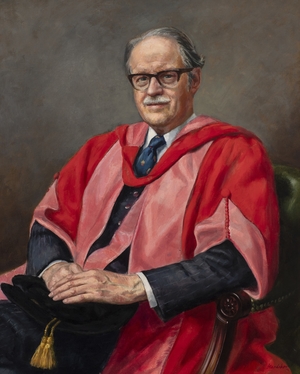 Professor Sir Norman Anderson (1908–1994), Seated and Wearing a Red Gown