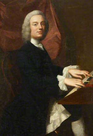 Portrait of an Unidentified Man Playing a Spinet