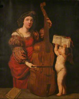 Saint Cecilia Playing the Viol