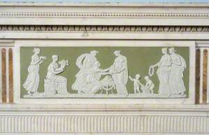 Wedgwood Plaque from Fireplace Depicting Classical Scene