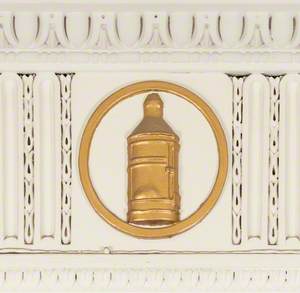 Plaster Roundel Depicting Humphry Davy's Early Version of a Miners Safety Lamp