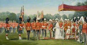 Edward VII Presenting Guidons and Colours to the Units of the Territorial Force at Windsor, 1908