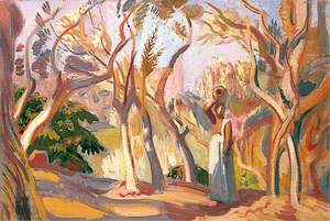 Landscape with a Woman in an Olive Grove