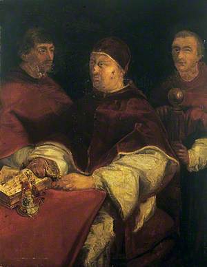 Leo X (1475–1521), with Cardinals Ludovico de Rossi and Giuliano de Medici
