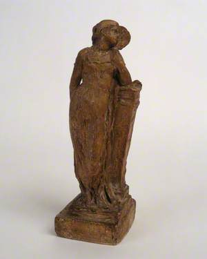Maquette for a Woman Leaning on a Pedestal with a Fan Behind her Head