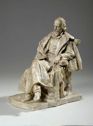 Maquette for 'Alfred, Lord Tennyson (1809–1892), Seated', at Trinity College, Cambridge