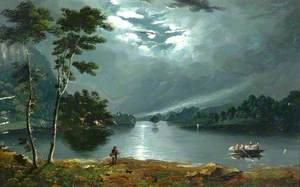 Ferry, Windermere, Looking North and Lake by Moonlight