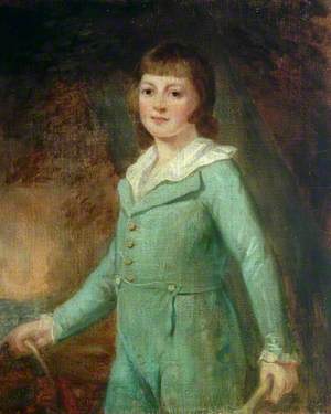 Portrait of a Boy in Green Dress