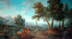 Classical Landscape with a Man Standing