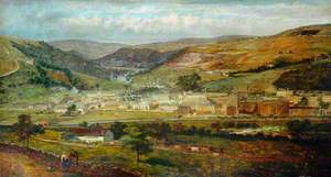 Hebden Bridge from Palace House, Fairfield