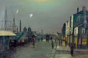Evening Scene by the Docks, Hull