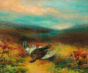 Moorland Scene with a Single Dead Grouse