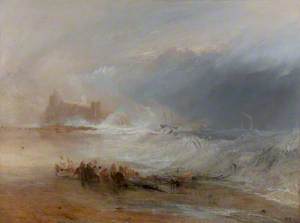 Wreckers – Coast of Northumberland, with a Steamboat Assisting a Ship off Shore