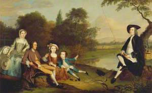 Portrait of a Family, Traditionally Known as the Swaine Family of Fencroft, Cambridgeshire