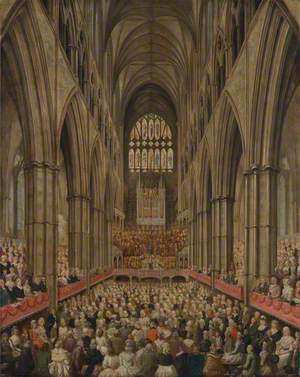 Interior View of Westminster Abbey on the Commemoration of Handel, Taken from the Manager's Box
