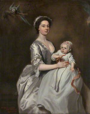 A Woman and Her Child, Probably Olive Sharpe (née Cartwright) and Her Son John