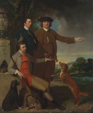 Self Portrait with His Father and His Brother