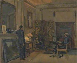 Fitzroy Street (William Coldstream and Graham Bell in an Interior)