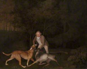 Freeman, the Earl of Clarendon's Gamekeeper, with a Dying Doe and Hound
