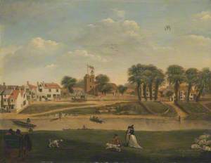 The Old Parish Church and Village, Hampton on Thames, Middlesex, 18th Century