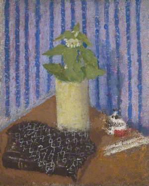 Still Life with a Prayer Book, Shawl, Vase of Flowers and Inkwell