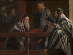 A Scene in the Spitalfields Synagogue