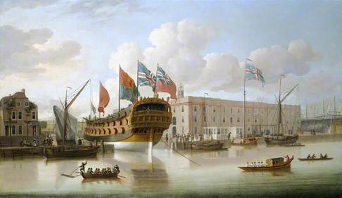 St Albans' Floated out at Deptford, 1747