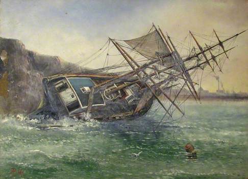 Wreck of the Norwegian Barque 'Jernaes of Risar'