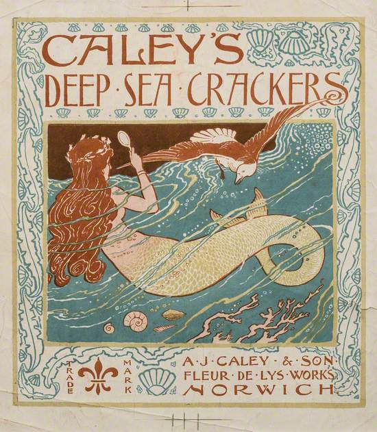 Design for a Box Top, 'Caley's Deep Sea Crackers'