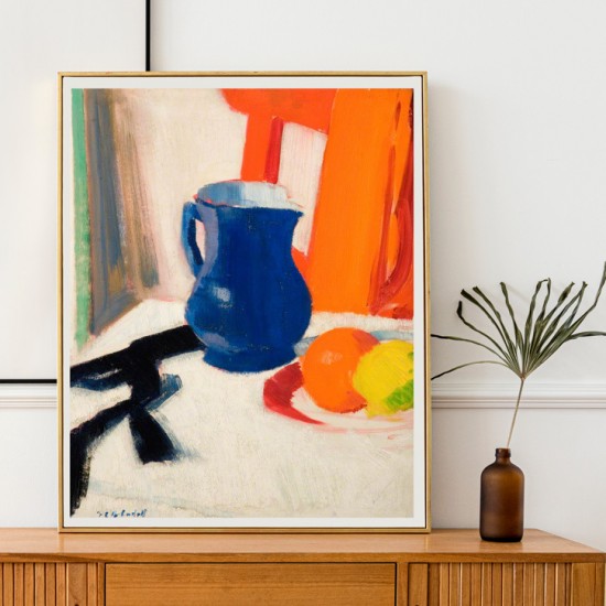 Framed print of 'Blue and Orange'