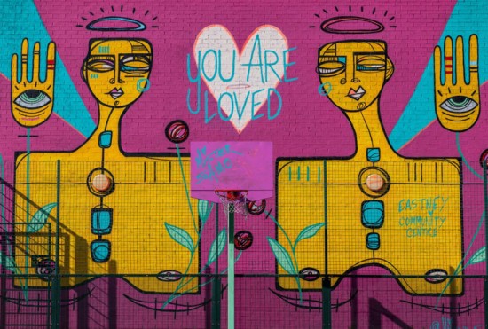 You Are Loved, 2023, painted mural by Mister Samo (b.1986), Portsmouth