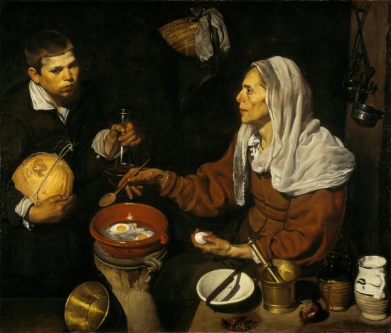 Audio description of 'An Old Woman Cooking Eggs' by Diego Velázquez