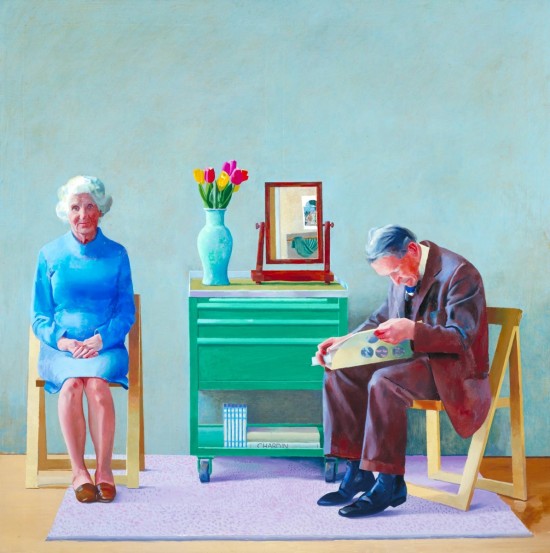 Audio description of 'My Parents' by David Hockney