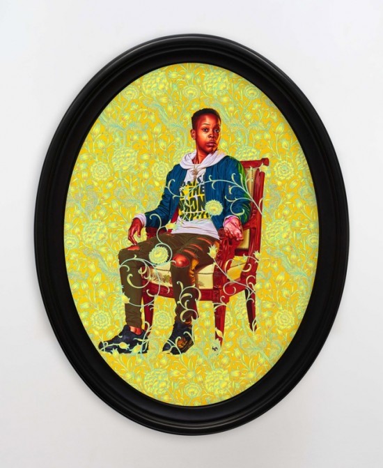 Audio description of 'Portrait of Melissa Thompson' by Kehinde Wiley