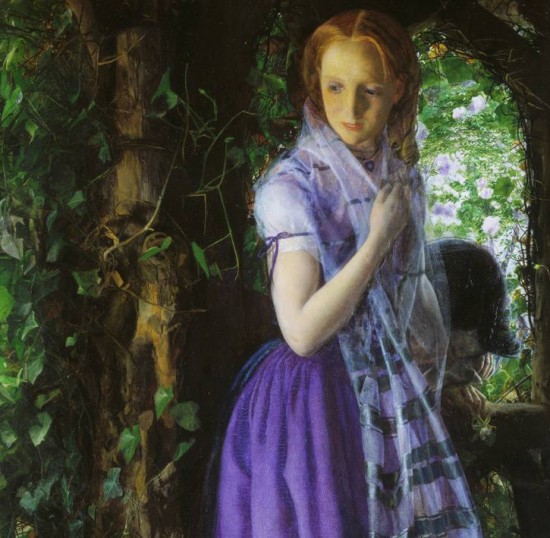 (detail), 1855–1856, oil on canvas by Arthur Hughes (1832–1915)